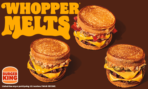 Burger King Melts Menu With Prices
