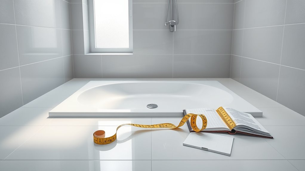 accurate shower space measurement