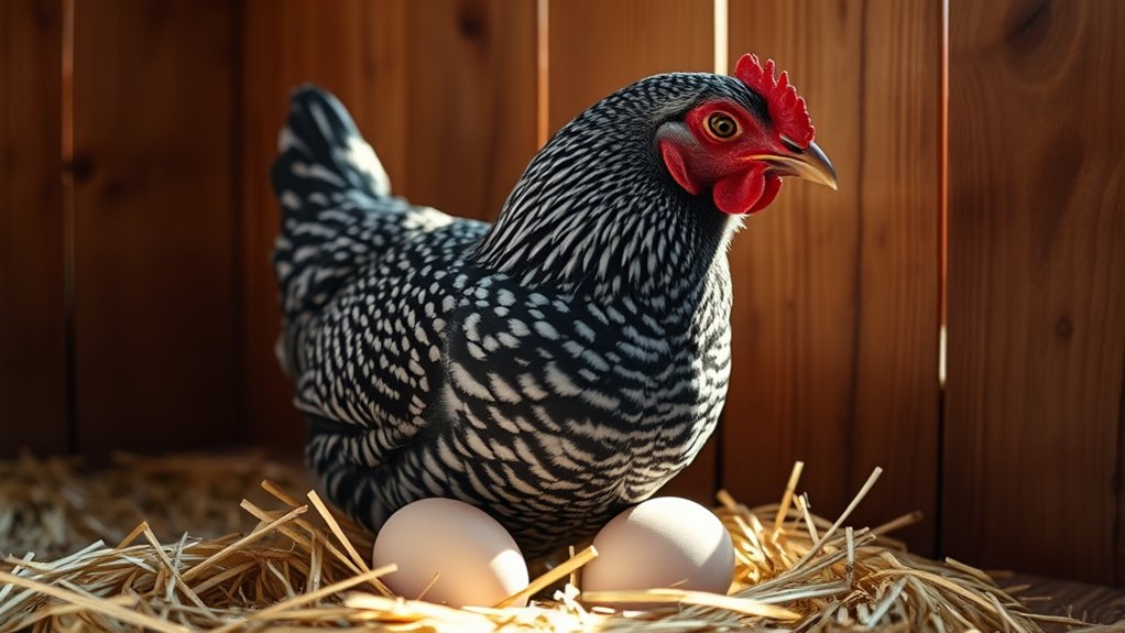 barred rock egg timing