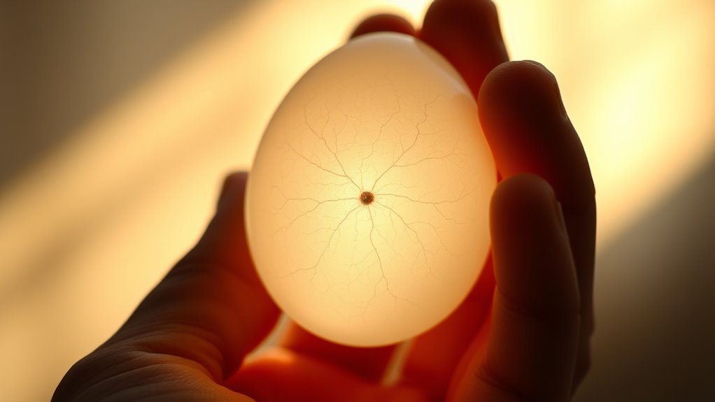 candling reveals embryo development