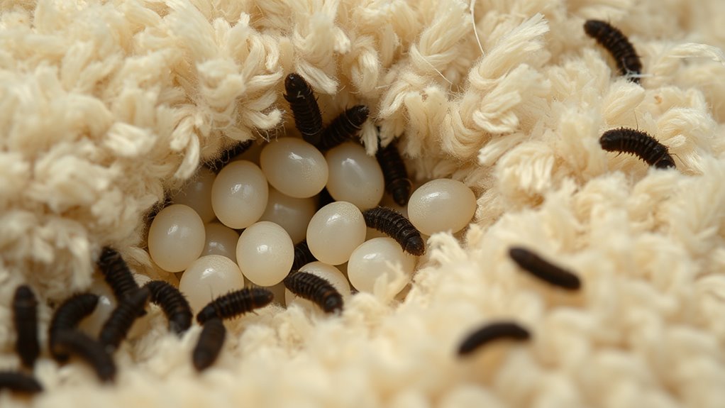 carpet moth larvae signs