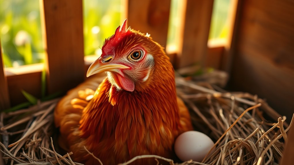 chickens begin laying eggs