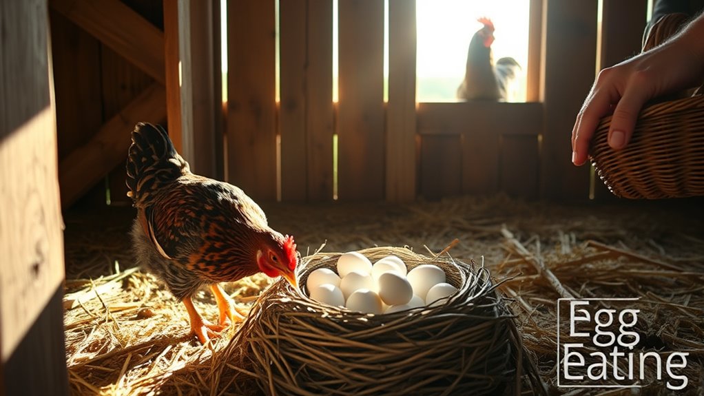 chickens eat eggs early