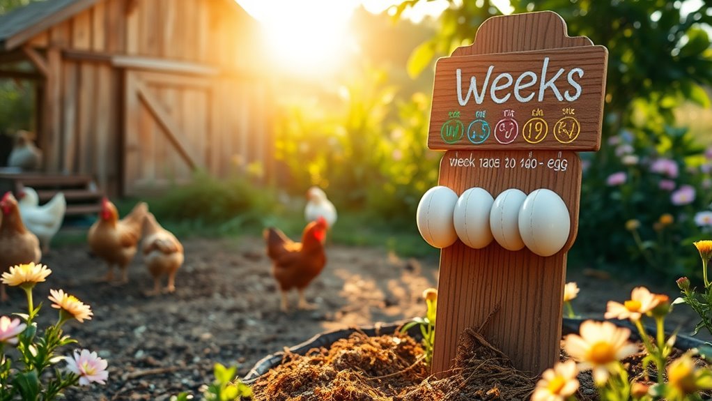 chickens start laying eggs