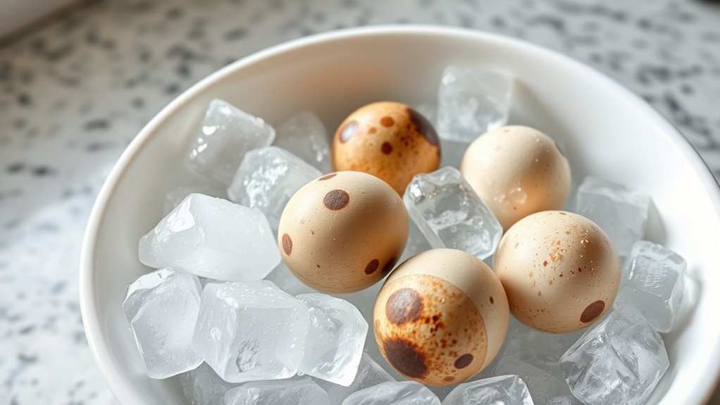 chill eggs rapidly peel