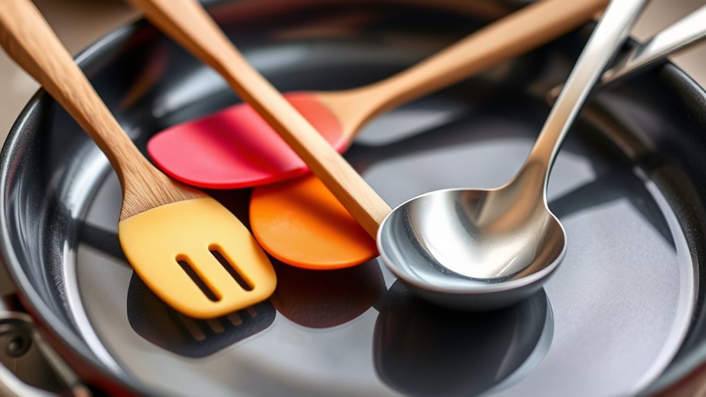 choose gentle heat resistant utensils