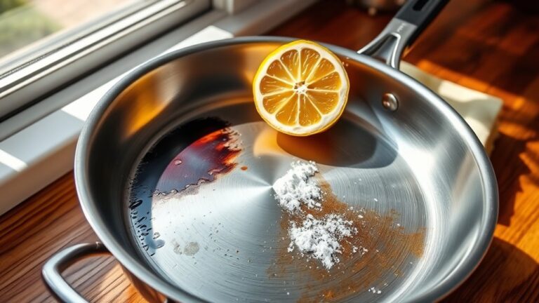 clean burnt stainless steel