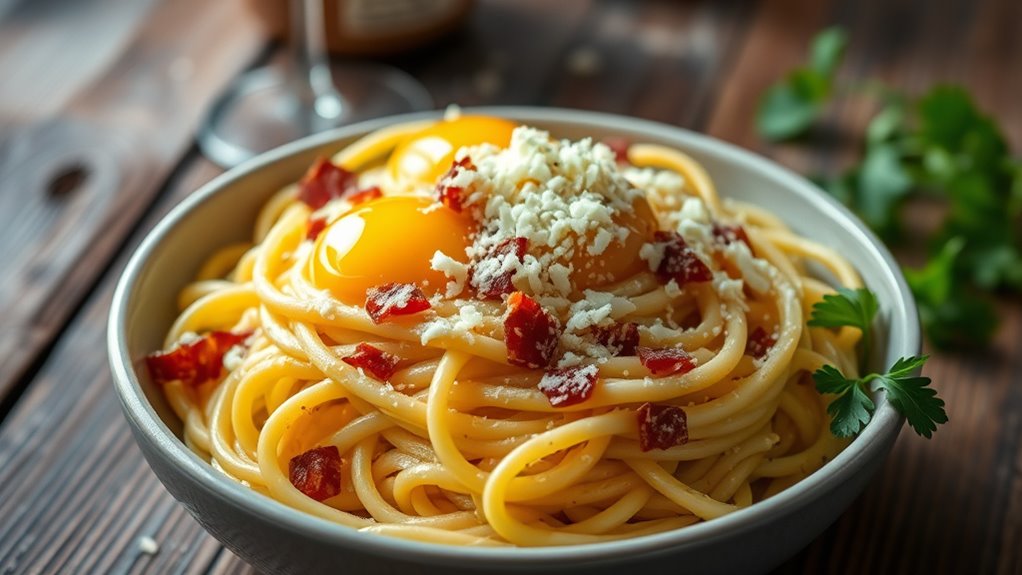 creamy yolk pasta technique