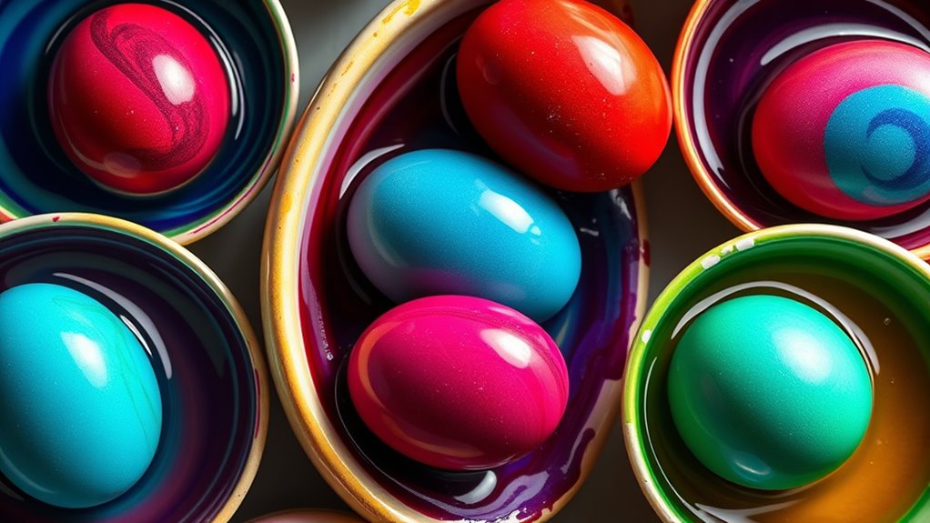 create vibrant egg dyes