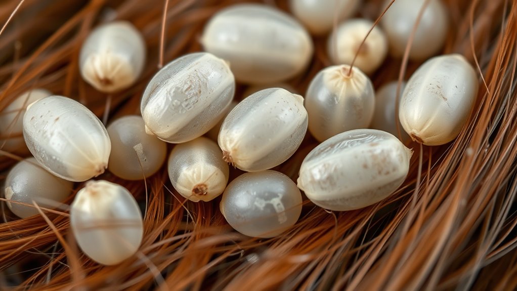 dry dead lice eggs