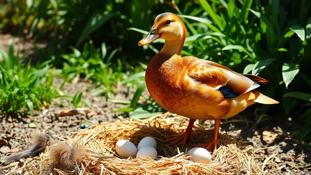 duck ready to lay eggs