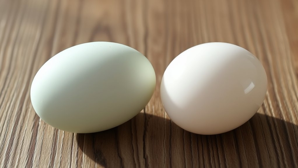 duck whites are thicker and whiter