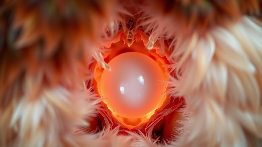 egg develops inside chicken