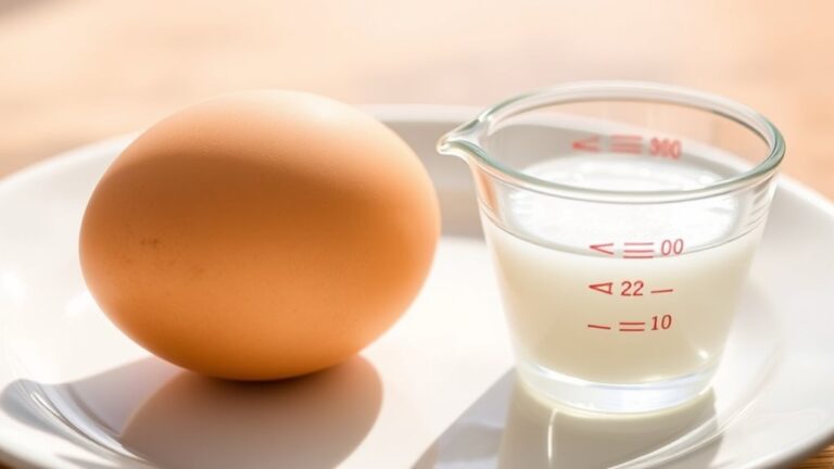 egg white weight measurement