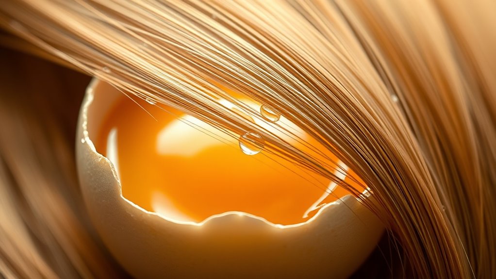 egg yolk moisturizes shine
