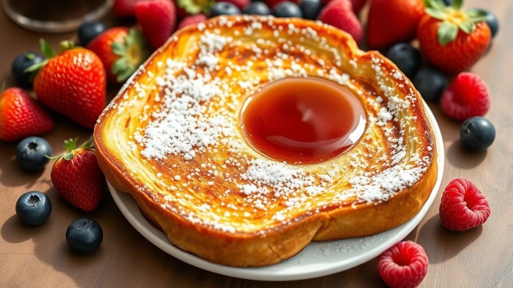 evenly soaked crispy french toast