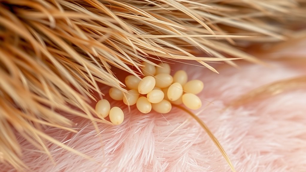 flea eggs appearance on dog