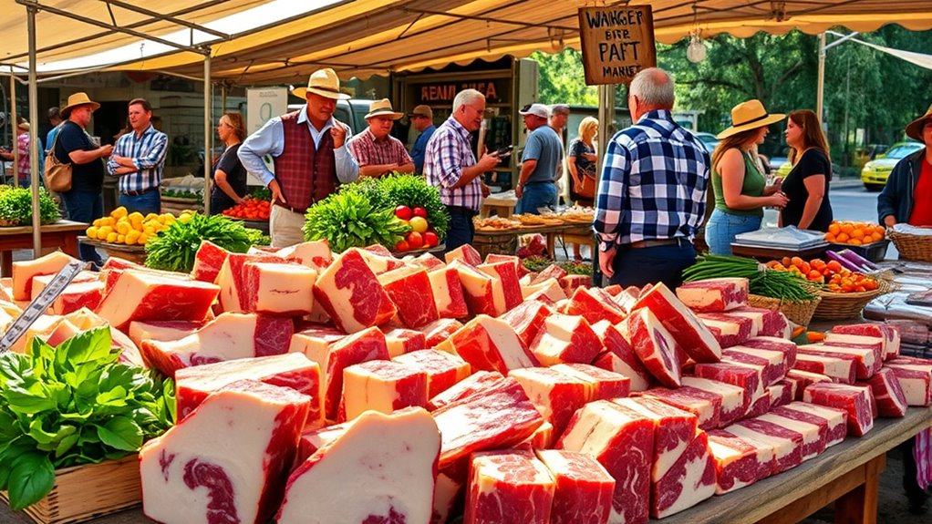 fresh local beef fat