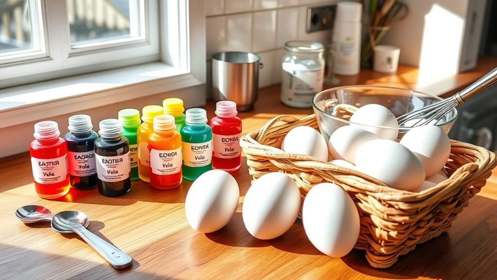 gather dyeing ingredients and supplies