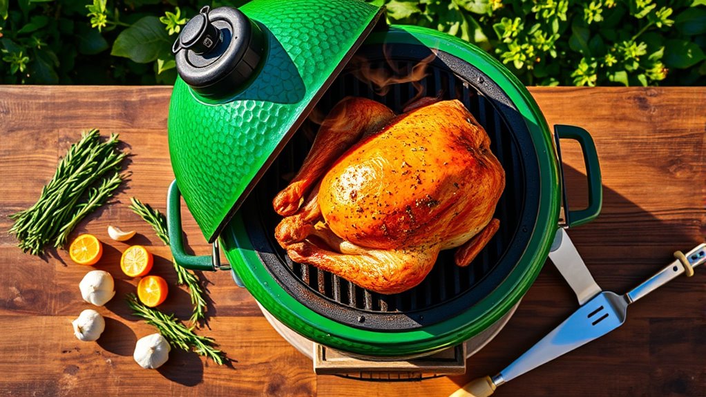 grill turkey using green egg
