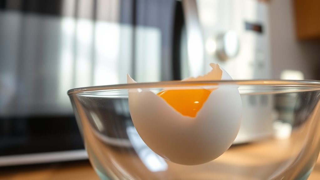 handle eggs gently carefully