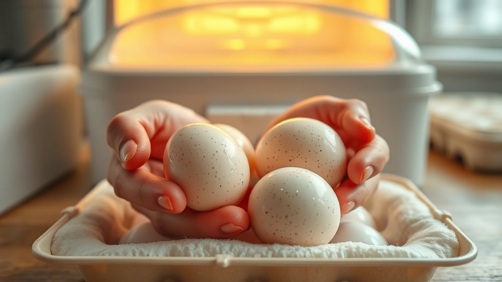 handle eggs gently mark date