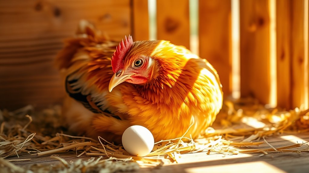 hens begin laying eggs