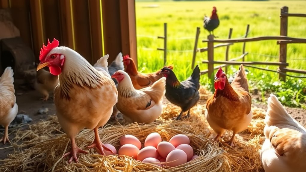 hens lay eggs naturally
