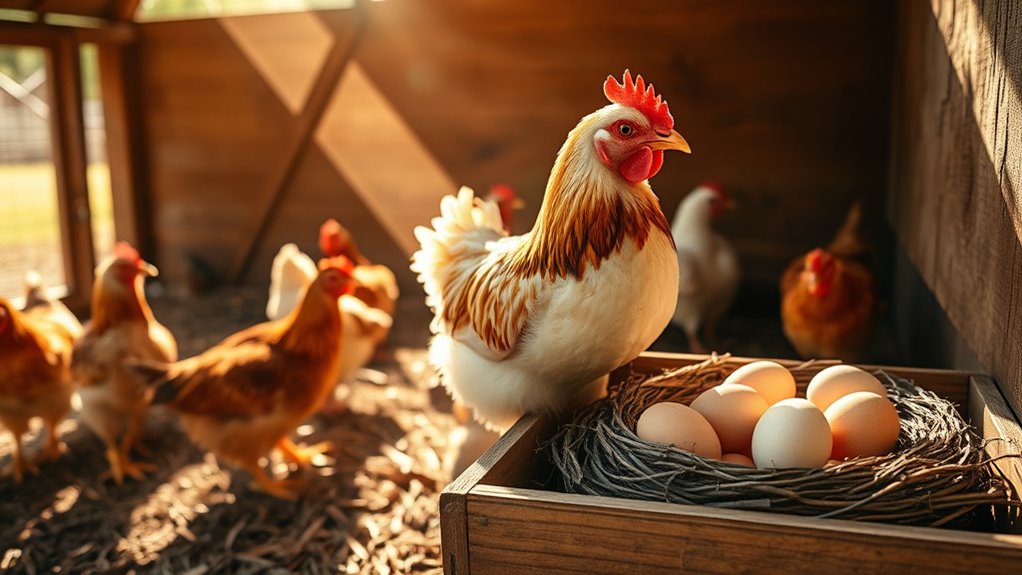 hens start laying around