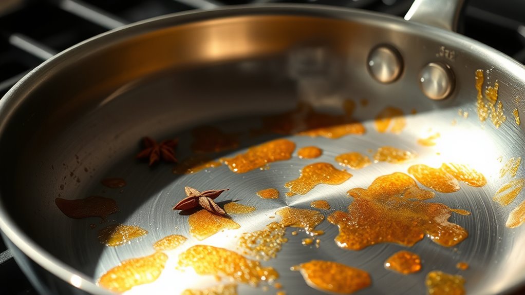 high heat causes browning