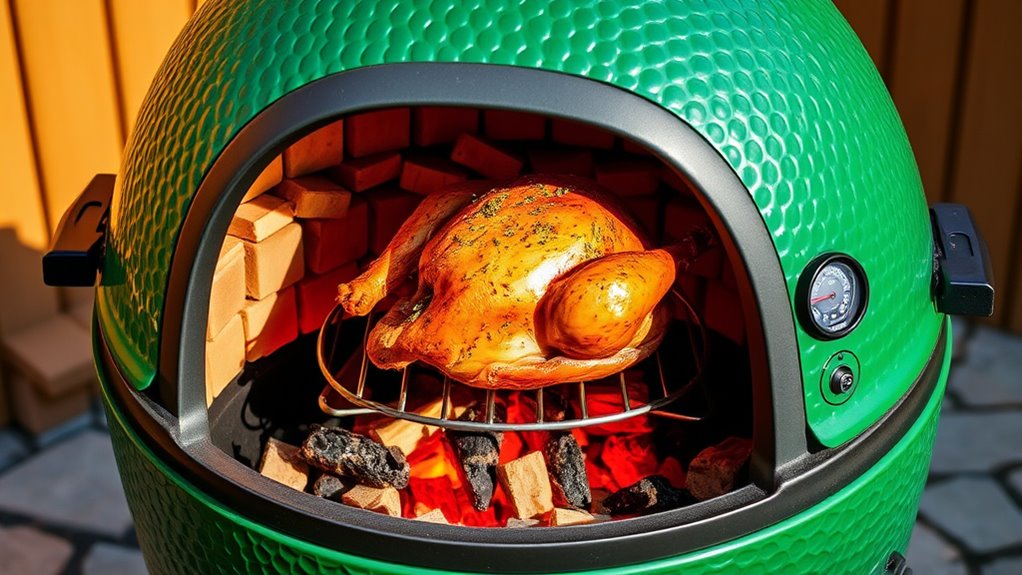 indirect turkey roasting setup