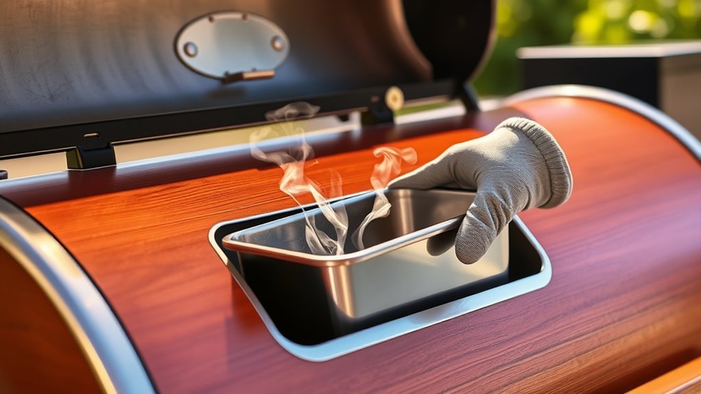 insert water pan correctly