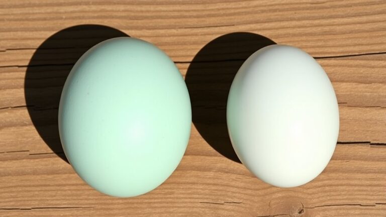 larger paler speckled eggs