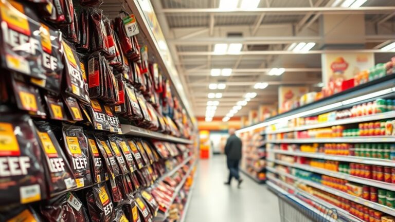 locate dried beef section