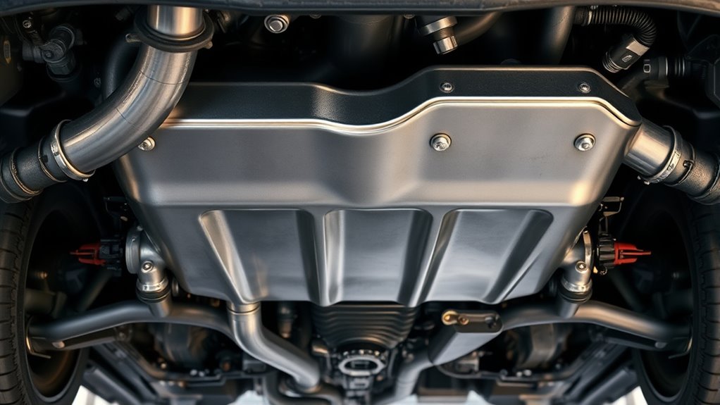 locate oil pan beneath engine