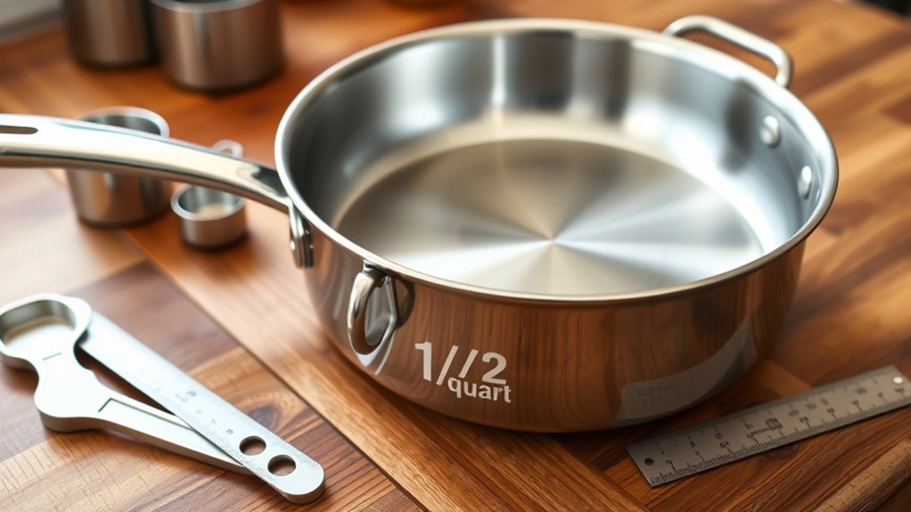 locate pan size markings