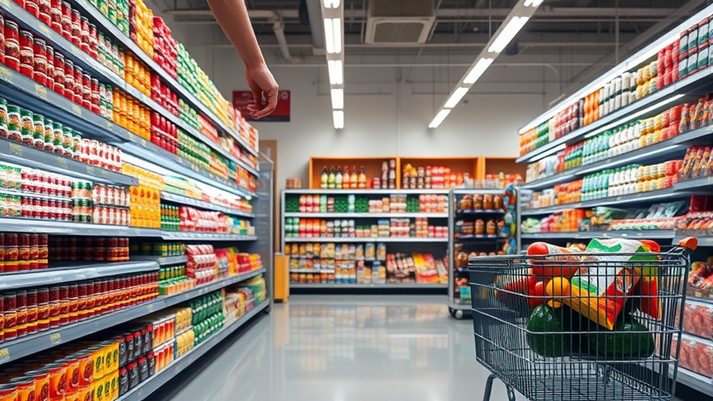 locating canned meat aisle