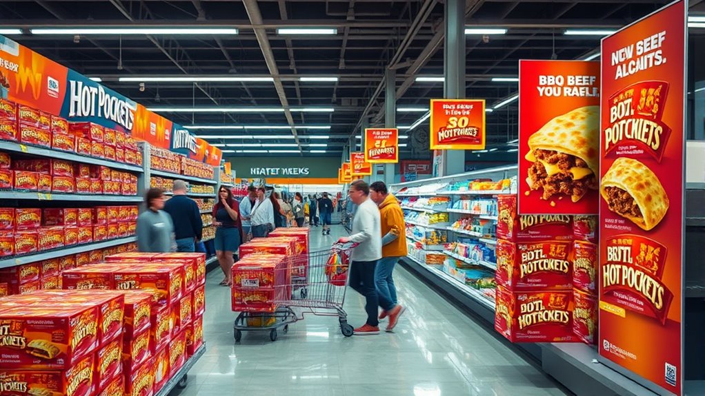 major grocery chains stock bbq hot pockets