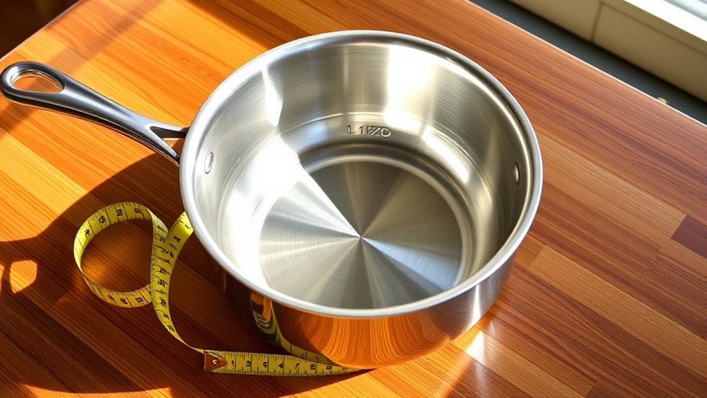 measure pan diameter depth