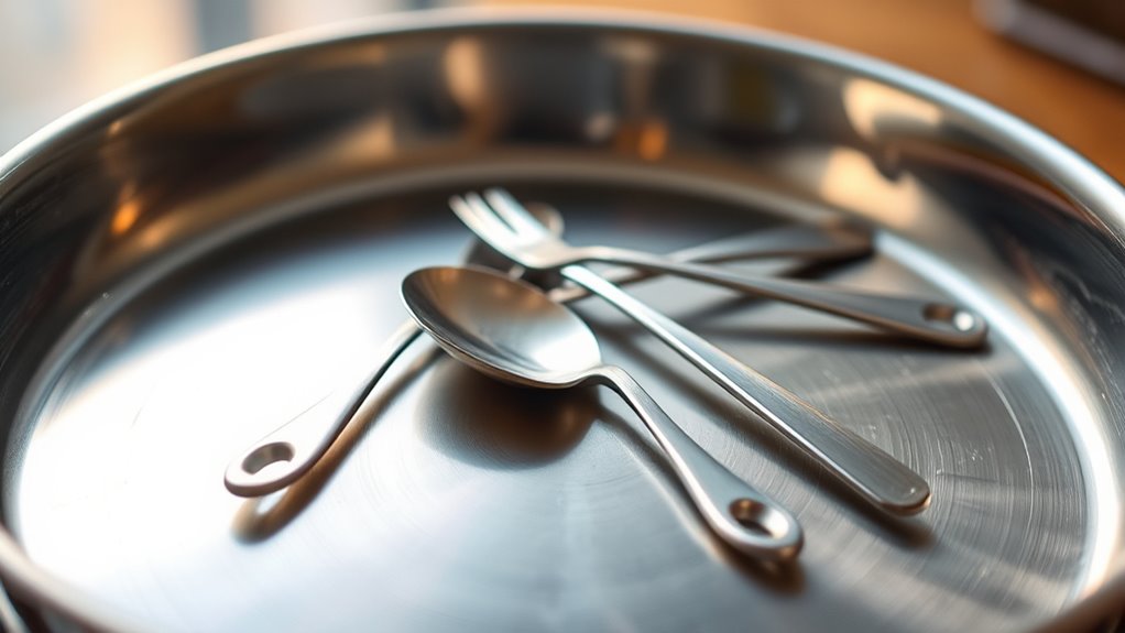 metal utensils scratch stainless steel