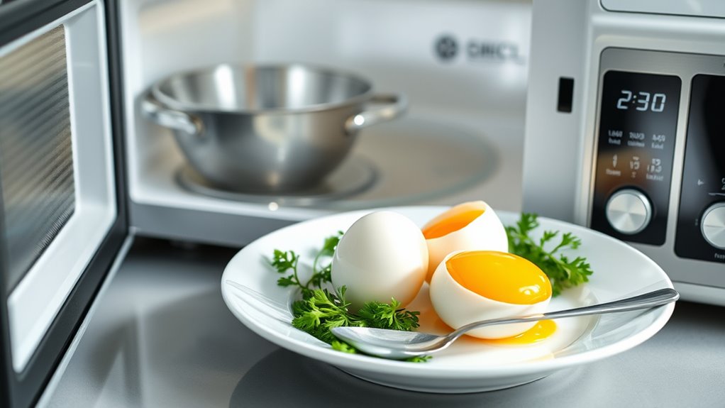 microwave dippy egg preparation