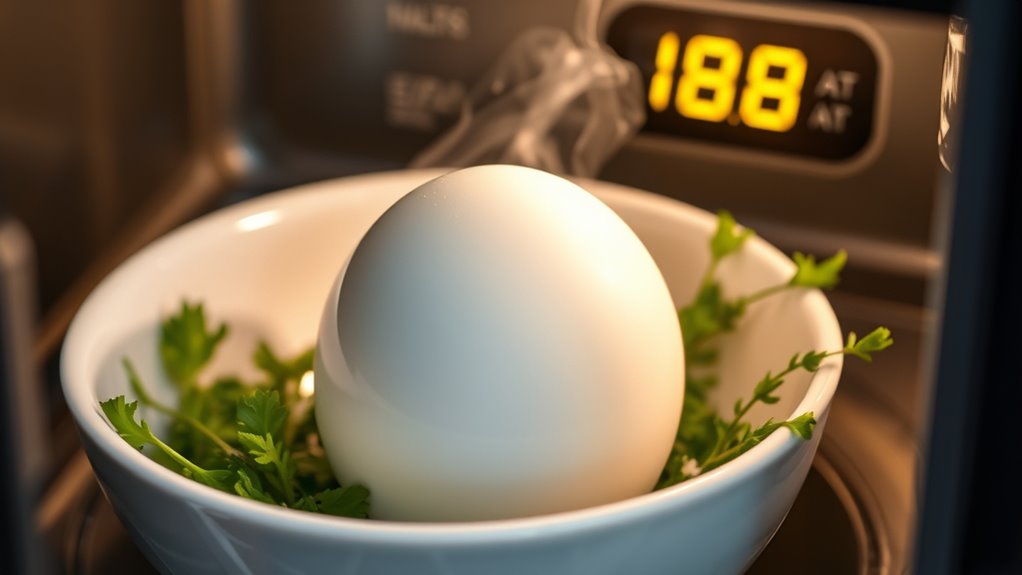 microwave egg pricked yolk
