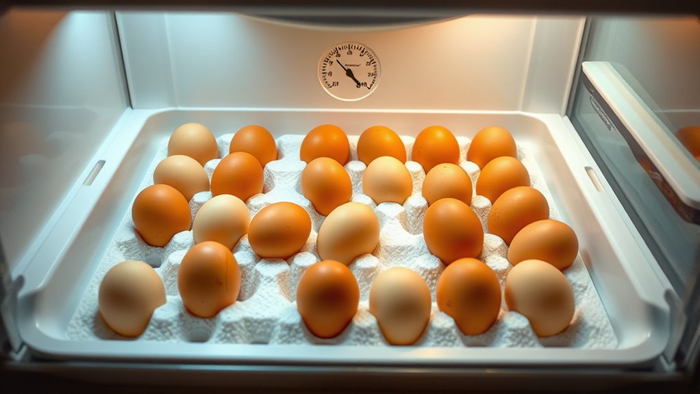 point eggs pointed down