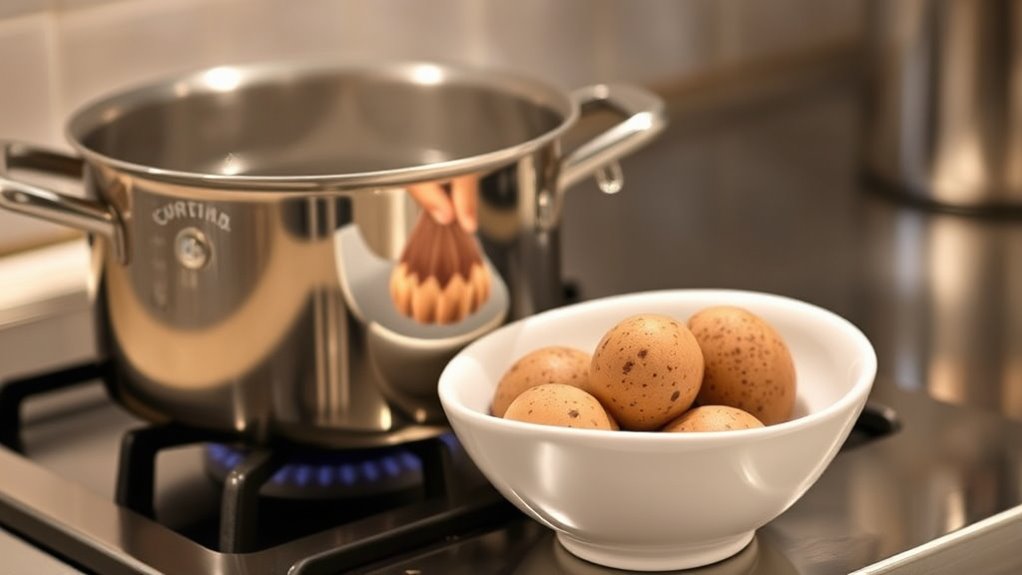 prepare eggs cover boil