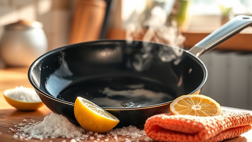 remove burnt oil residue