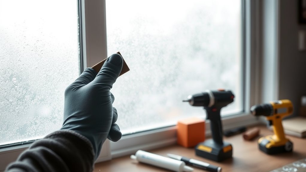 remove foggy window carefully