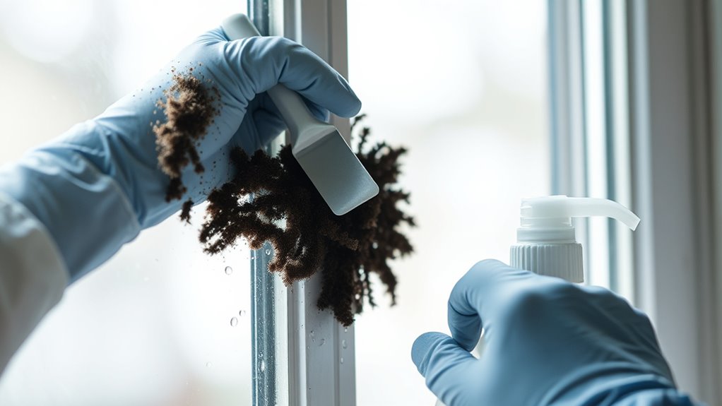 remove mold from window panes