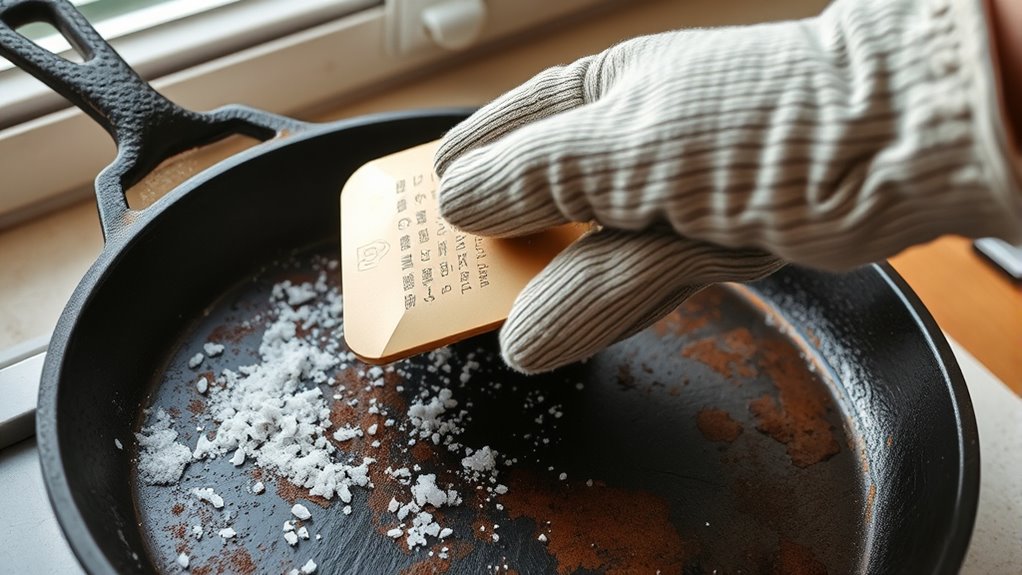 remove rust from cast iron