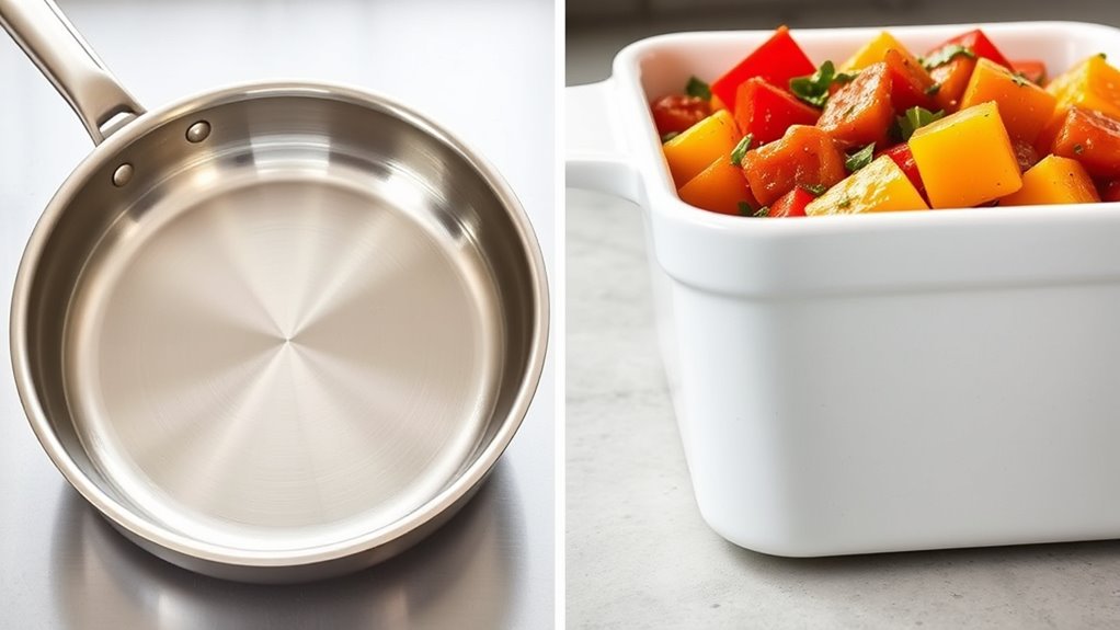 round and square 2 quart pans