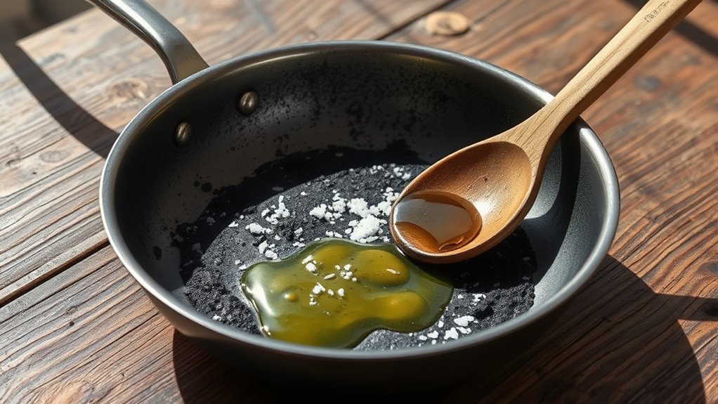 salt and oil cleaning method